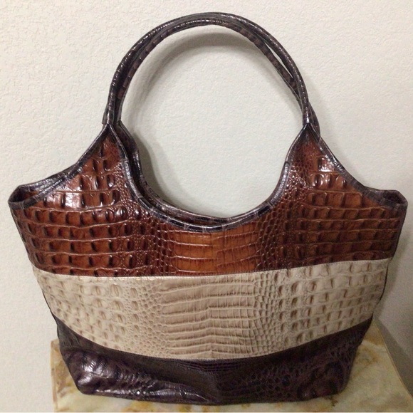 Tri-Color Leather Brahmin Tote - Picture 2 of 11